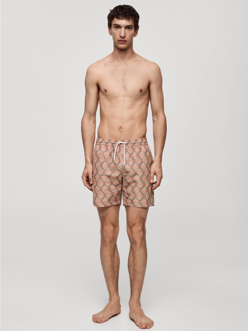 Mango Geo Print Swim Shorts